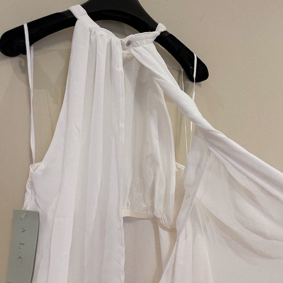 NWT A.L.C White Halter Tank Top Sz M - Picture 5 of 8